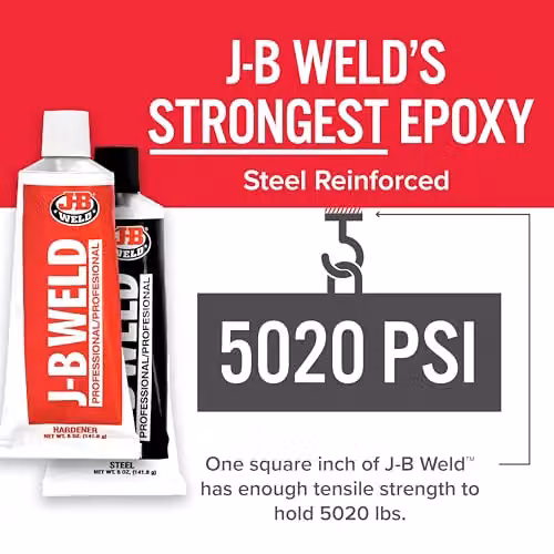 J-B Weld Original Cold-Weld Heat Resistant Epoxy, White, 2 x 148 ml – 2