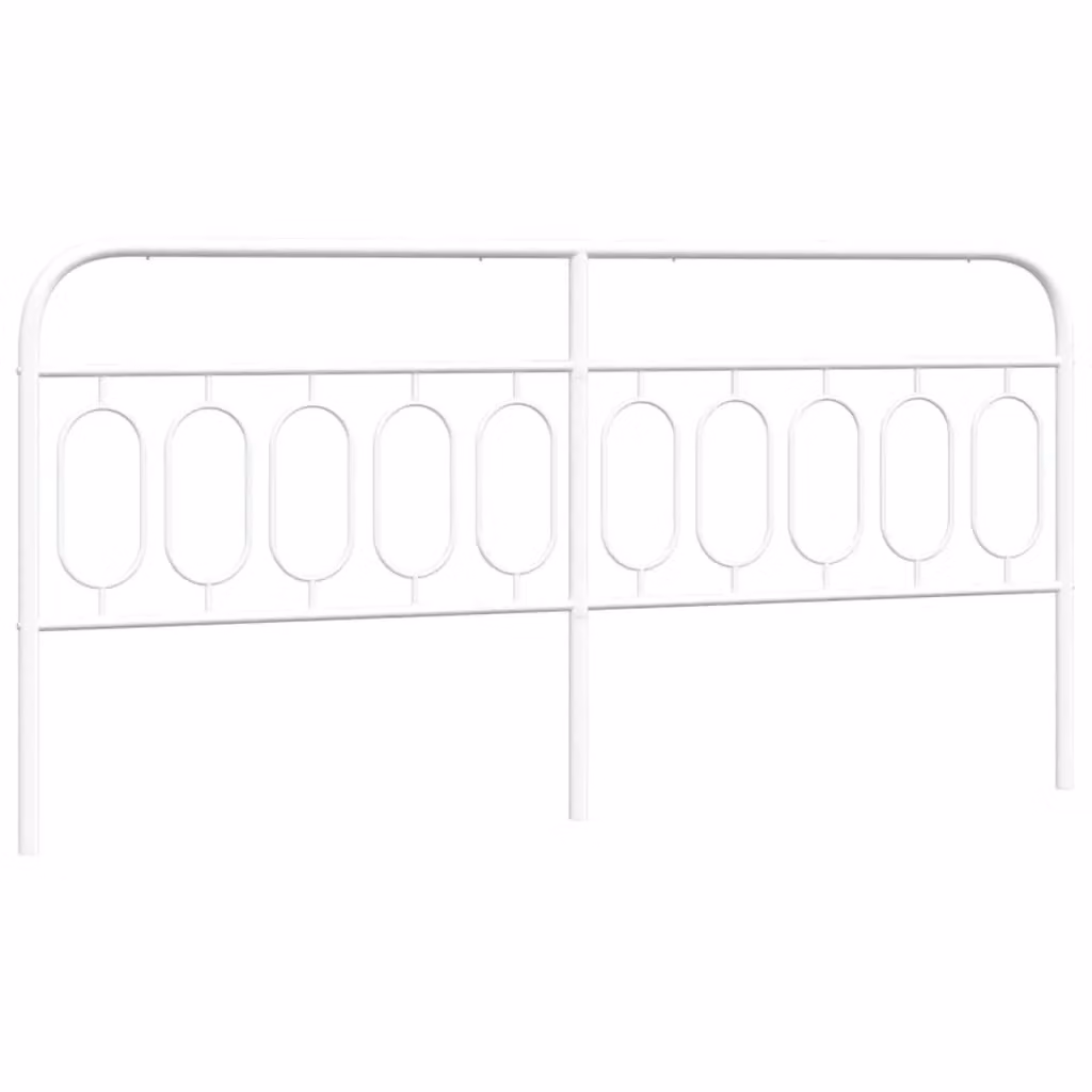 Berkfield Home Classic Metal Headboard in White, 200 cm – 2