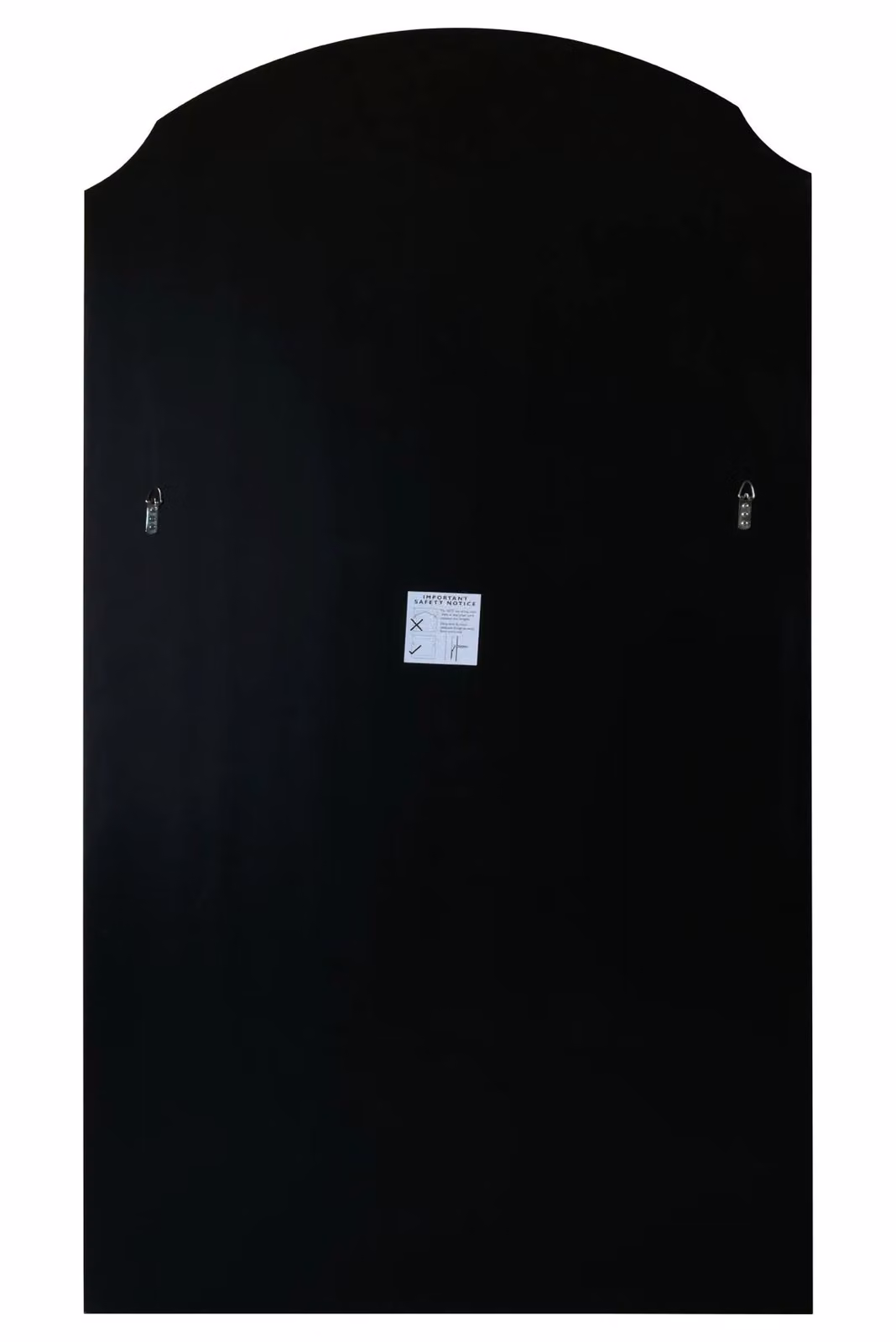 MirrorOutlet Dual Arch Curved Edge Wall Mirror with Black Edging, W: 100 cm, H: 180 cm – 2