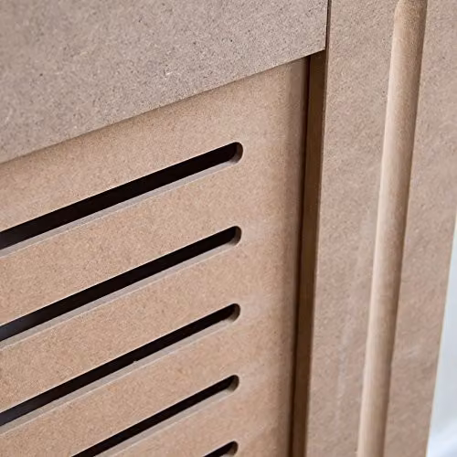 Vida Designs Milton Unfinished Small Radiator Cover, Brown, W: 78 cm, H: 82 cm, D: 19 cm – 4