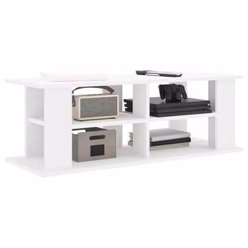 vidaXL Modern White TV Stand W: 96 cm, D: 33.5 cm, H: 33.5 cm