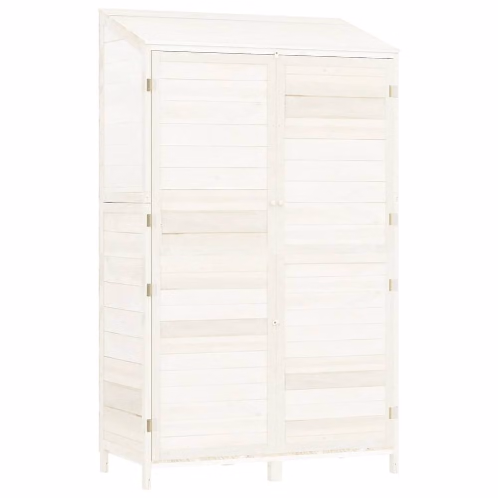 Berkfield Home White Solid Wood Freestanding Tall Cabinet, W/D/H: 102 x 52 x 174.5 cm – 2