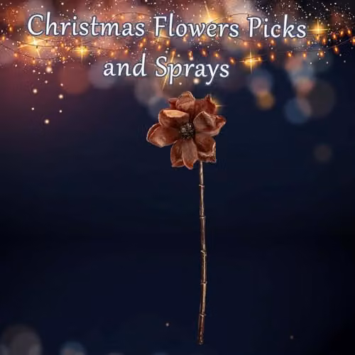 VFM e-Store Gold Christmas Magnolia Stem Floral Decoration, W/H: 11 x 60 cm – 2