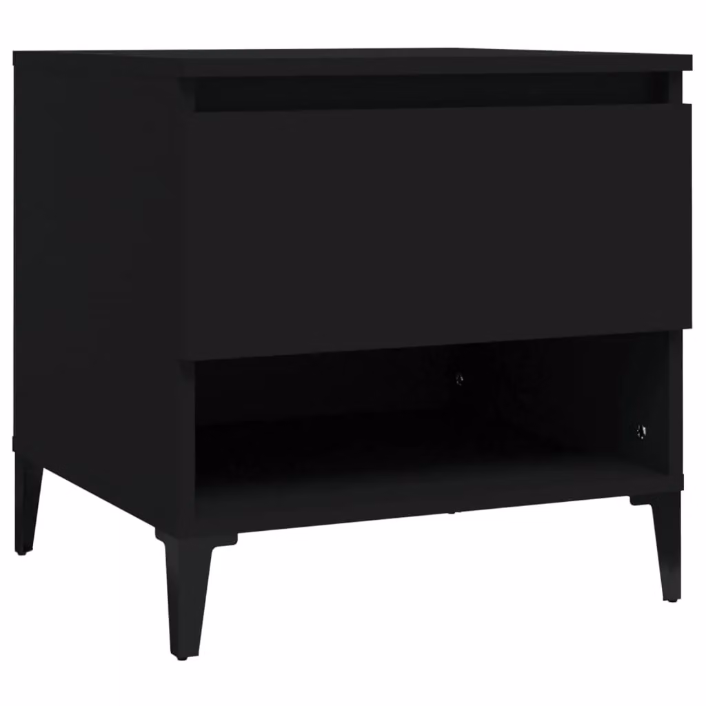 Berkfield Home Black Industrial Side Table in Engineered Wood, W/D/H: 50 x 46 x 50 cm – 2