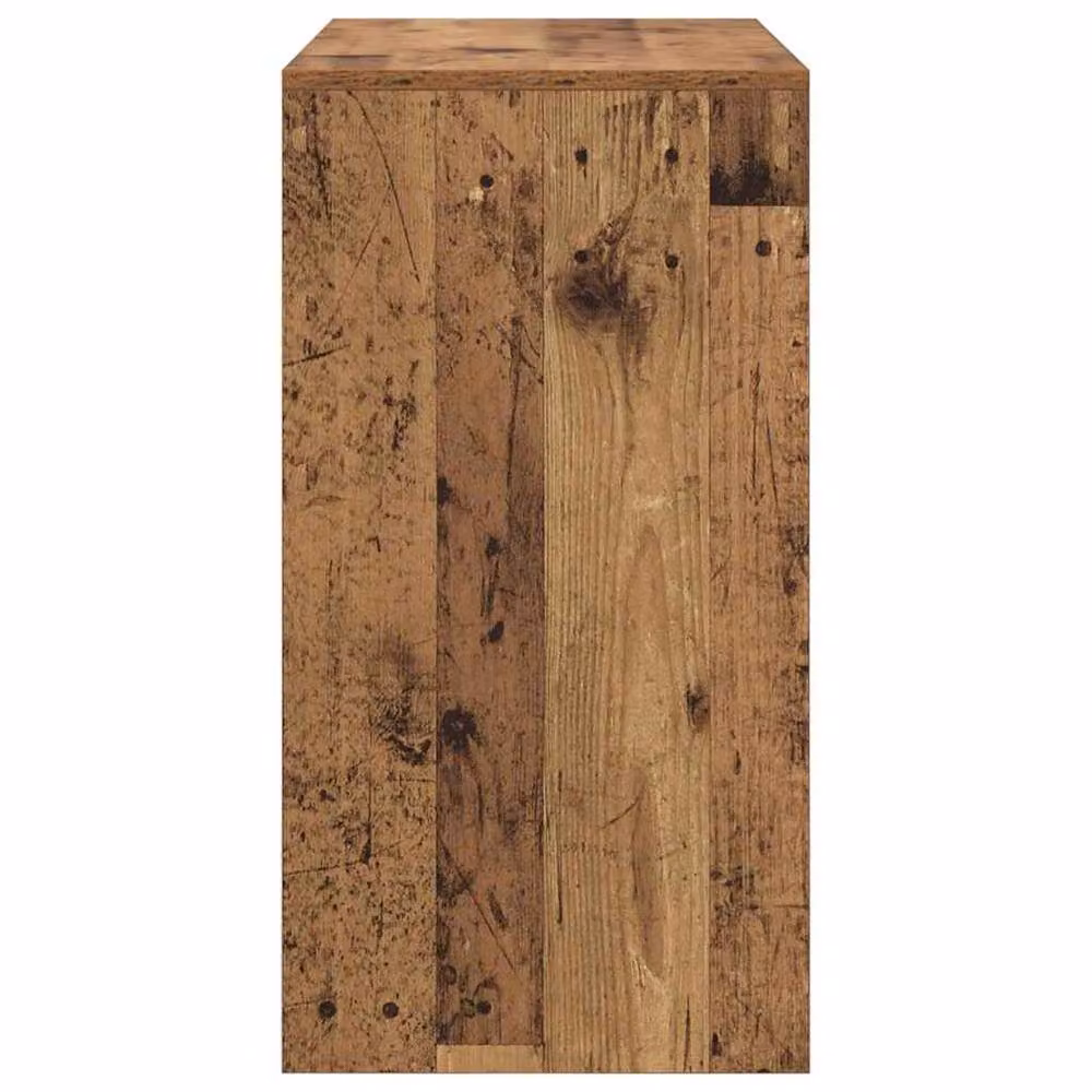 Berkfield Home Rustic Writing Desk in Brown Wood, W/D/H: 80 x 40 x 76 cm