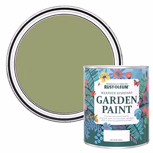 Rust-Oleum Familiar Ground Green Mould Resistant Garden Paint, Matt Finish, 750ml
