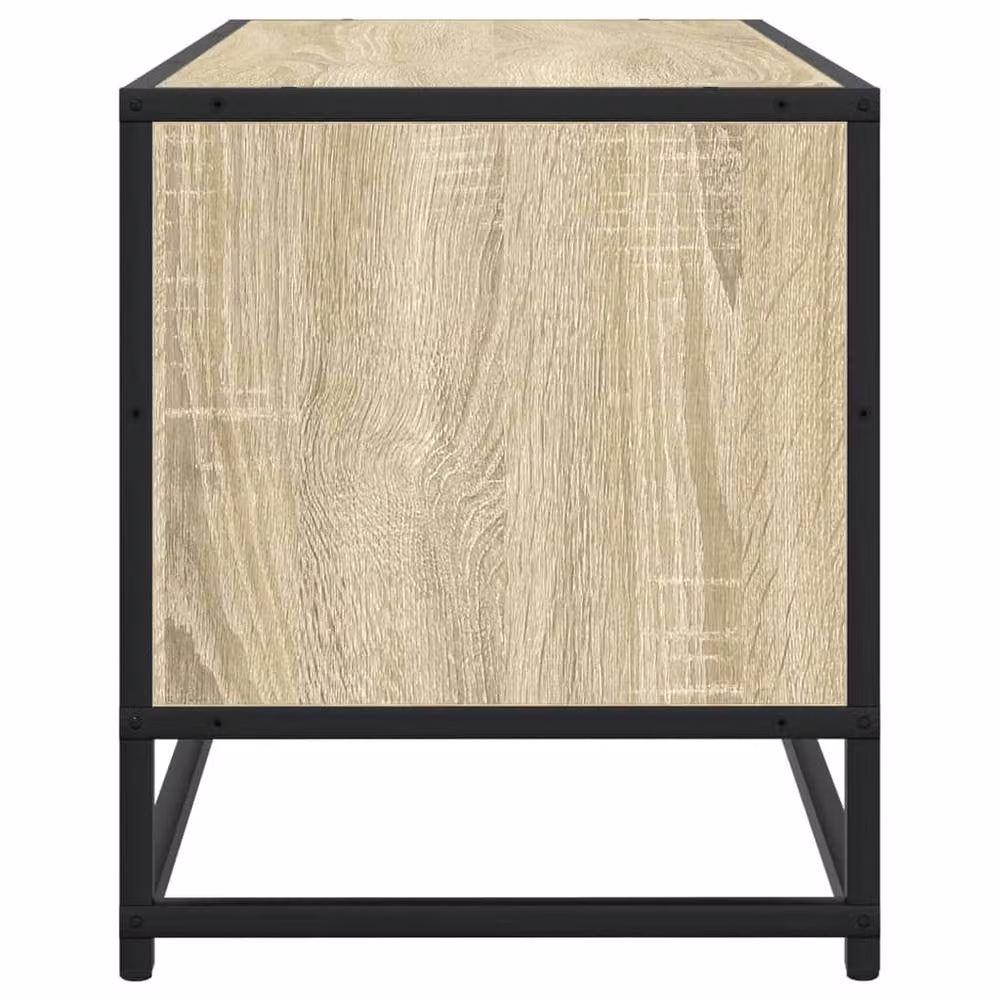 Berkfield Home TV Cabinet in Sonoma Oak and Beige, W/D/H: 80 x 34.5 x 40 cm – 4
