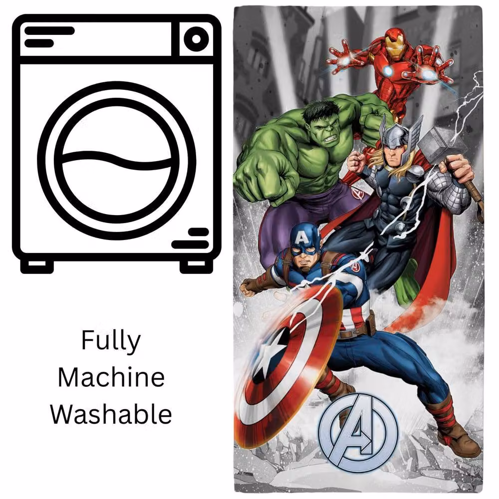 Coco Moon Disney Marvel Avengers Super Soft Cotton Bath and Beach Towel for Children, Multicolour, W/D/H: 140 x 70 x 70 cm – 5