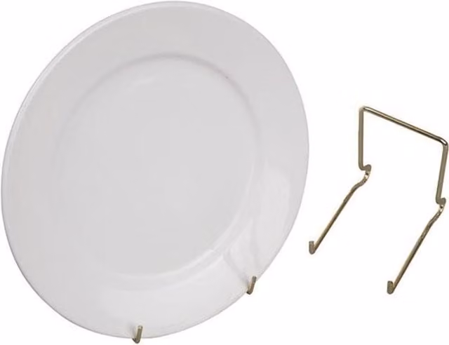 Universal Textiles Gold Metal Plate Stand No 4, Height: 16.5 cm