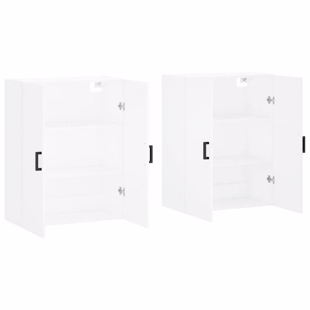 Berkfield Home Set of 2 White Wall Mounted Cabinets with Hinged Doors, W/D/H: 69.5 x 34 x 90 cm – 2
