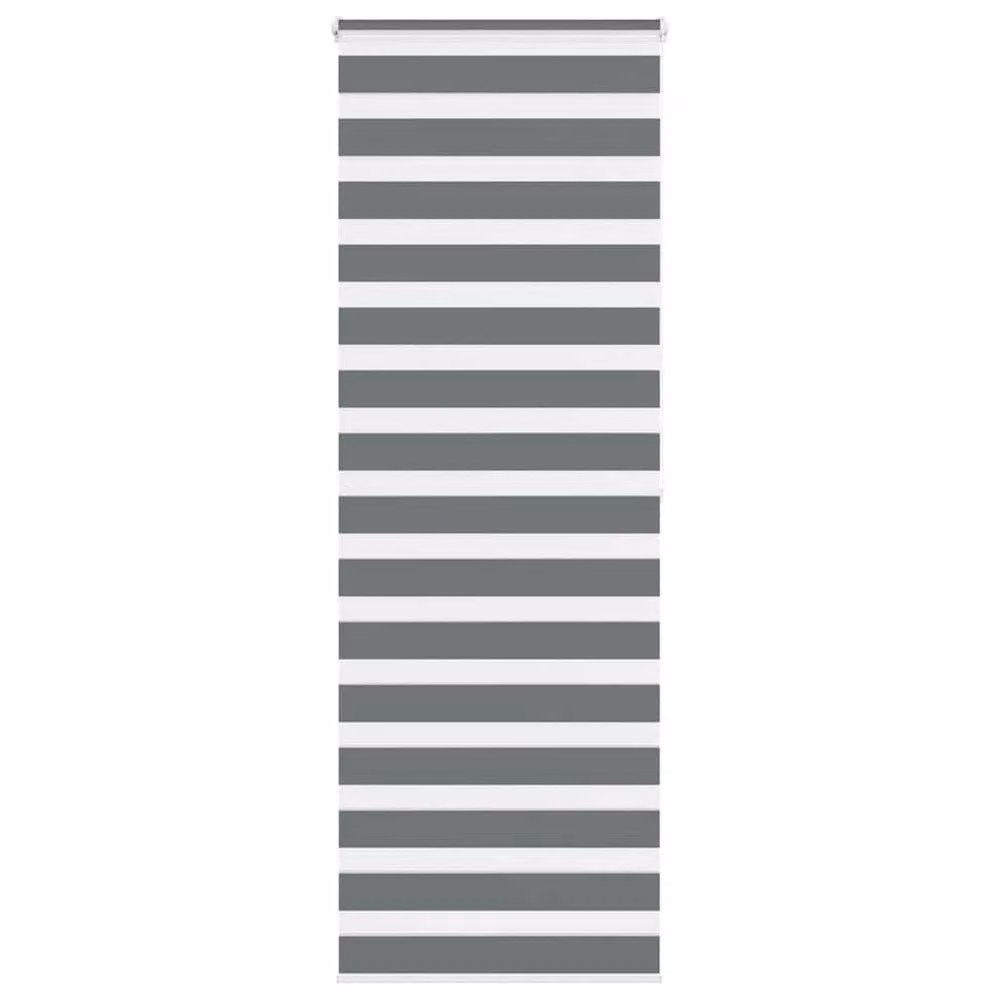 Berkfield Home Zebra Blind in Dark Grey, Polyester, W: 85 cm, H: 200 cm – 2
