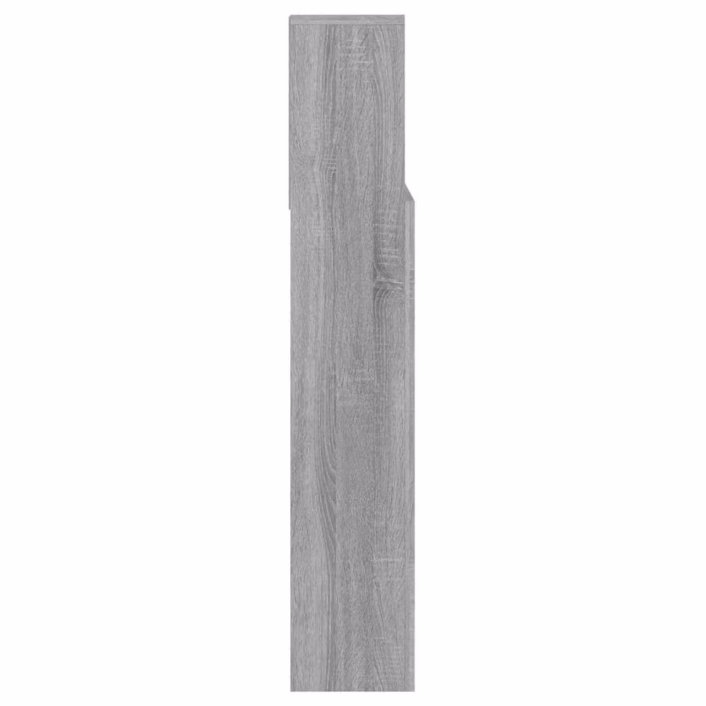 Berkfield Home Grey Sonoma Modern Wall-Mounted Headboard Cabinet with Integrated Shelf, W: 140 cm, D: 19 cm, H: 103.5 cm – 3