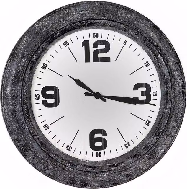 Love Lace Roco Vintage Round Analog Wall Clock in Silver – 1