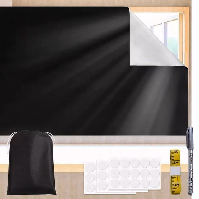 NESTLUNE Blackout Window Blind, Thermal Insulated and UV Resistant, Black