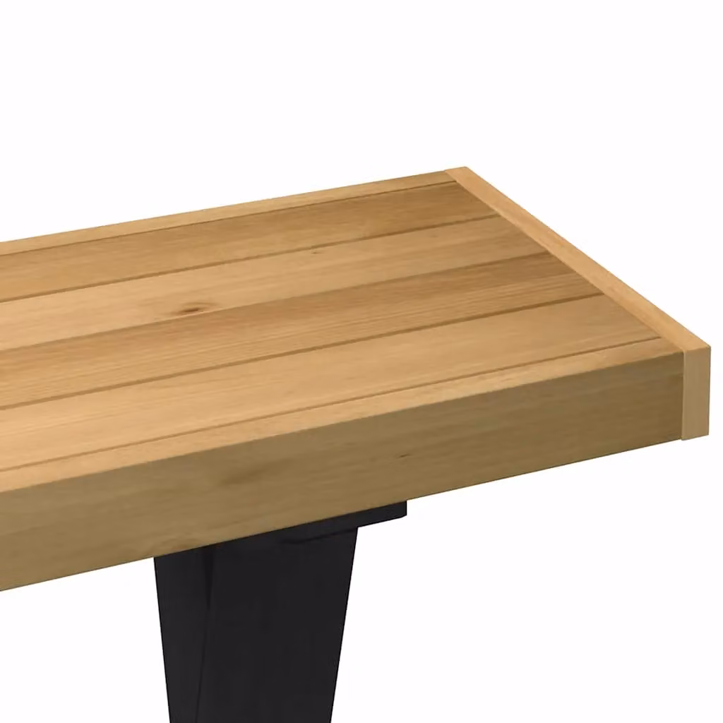 Berkfield Home NOAIN Console Table with X-Shaped Legs in Brown Solid Pine Wood, W/D/H: 120 x 30 x 75 cm – 3