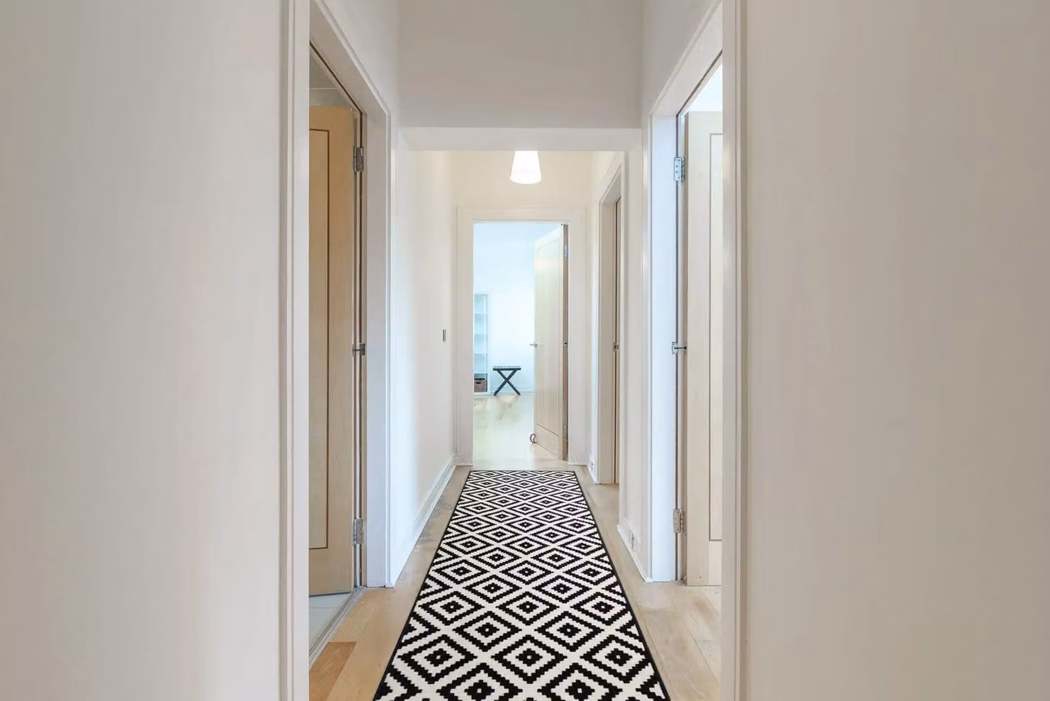 RugsX Bcf Morad Black Polypropylene Rectangular Runner W: 100 cm, L: 450 cm – 4