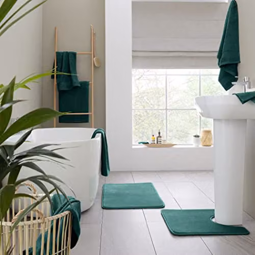 Catherine Lansfield 6 Piece Anti Bacterial Cotton Towel Set, Green, 500 gsm – 3