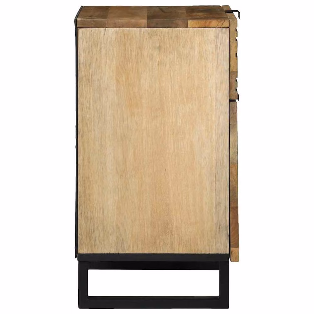 Berkfield Home Stylish Bedside Cabinet in Brown Solid Mango Wood, W/D/H: 50 x 33 x 60 cm – 4
