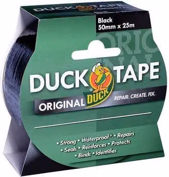 Sellotape Duck Tape Original Black Cloth Duct Tape, W: 5 cm, L: 25 m – 3