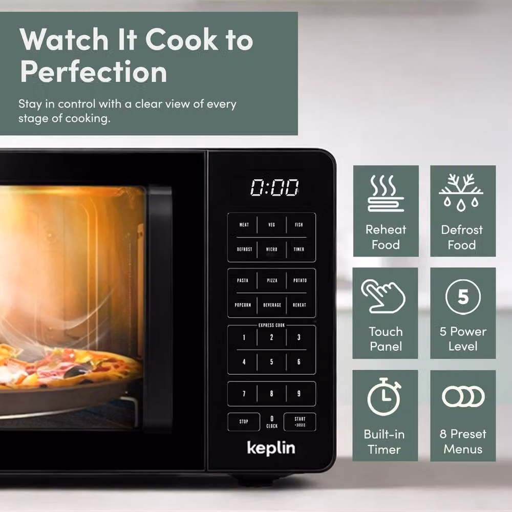 Keplin 20L Solo Microwave Oven, 800W, Black – 3