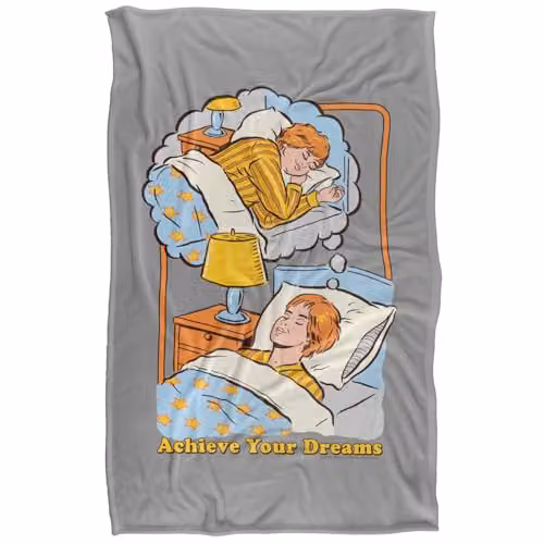Steven Rhodes Achieve Your Dreams Super Soft Fleece Throw Blanket, Multicolour, W/D/H: 91 x 147 cm – 5
