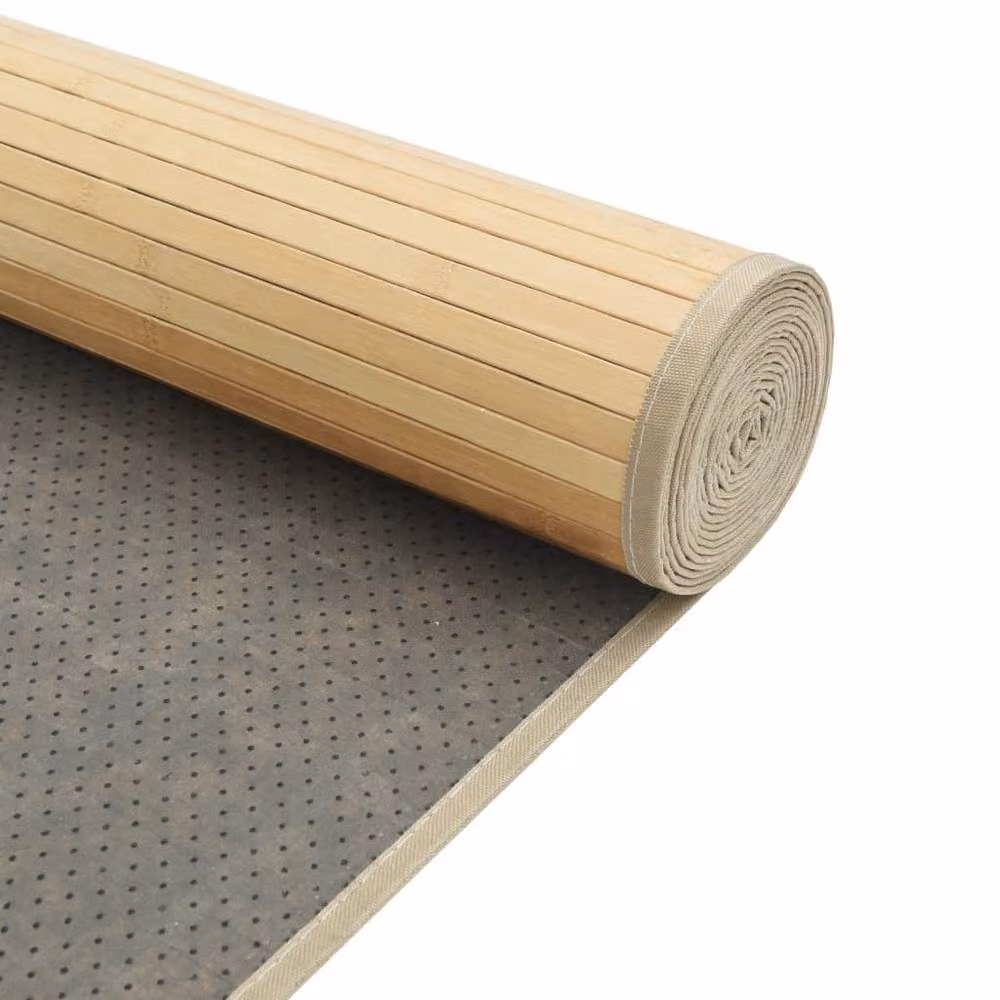 Berkfield Home Rectangular Bamboo Rug in Beige, W: 60 cm, L: 300 cm – 2