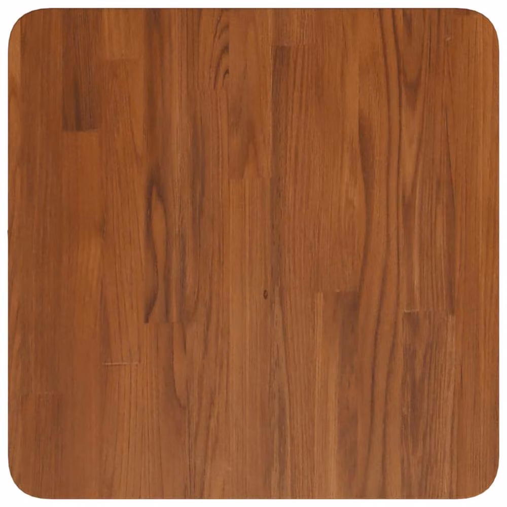 Berkfield Home Square Table Top in Dark Brown, Treated Solid Oak, W/D/H: 40 x 40 x 4 cm – 3