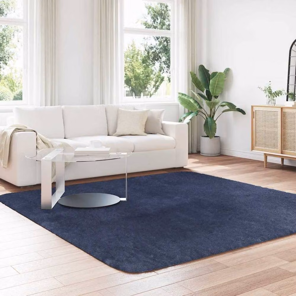 Berkfield Home NAVARRA Shaggy High Pile Rug, Blue, W/D/H: 240 x 240 x 1 cm – 2