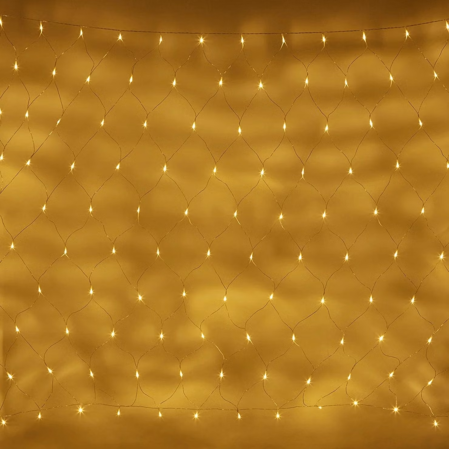 Essential Connect Warm White LED Net Lights with Clear Cable, W 6 m x H 1.5 m