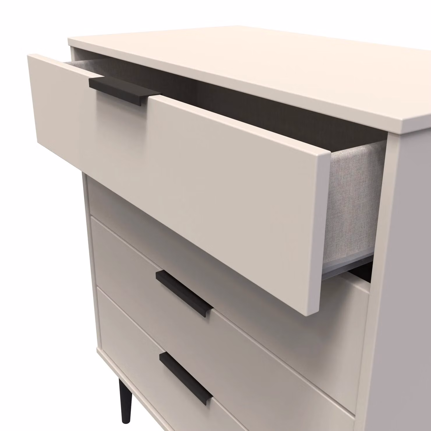 Ready Assembled 2 U Fuji 4 Drawer Chest in Taupe – 2