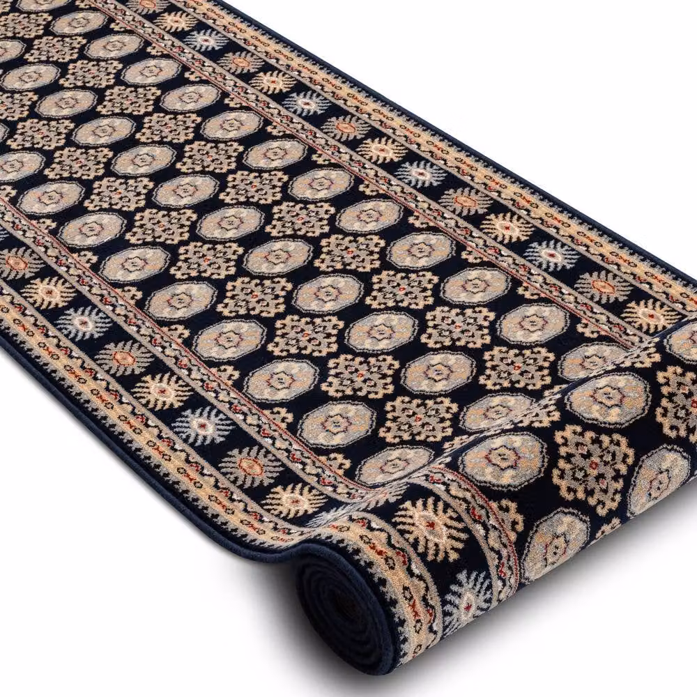 RugsX Blue Wool Nain Oriental Runner, W: 100 cm, L: 150 cm – 2