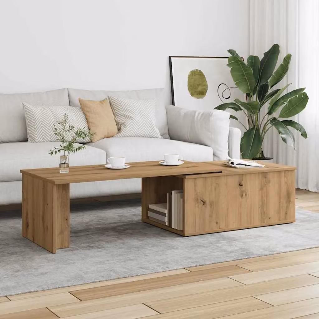 Berkfield Home Artisan Oak Coffee Table in Brown, W: 150 cm, D: 50 cm, H: 35 cm – 2