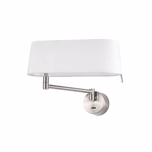 Netlighting Desliz Adjustable LED Wall Lamp in Grey and White with 11W Warm White Light – 1