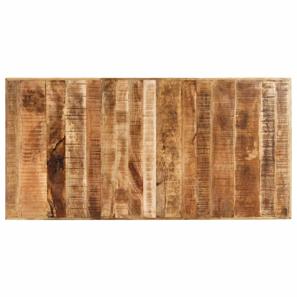 Berkfield Home Modern Rectangular Dining Table in Brown Solid Mango Wood, W/D/H: 200 x 100 x 75 cm – 3
