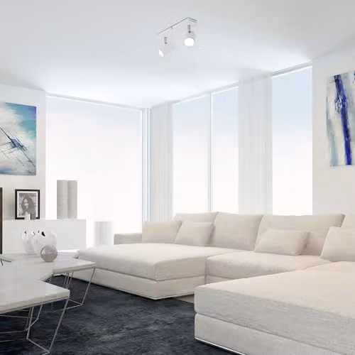 Briloner Modern White Metal Ceiling Spotlight with 2 Adjustable GU10 Lamps, Max 40W – 3