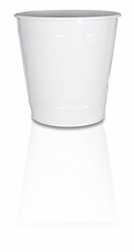 St Helens Home and Garden White Metal Round Planter Pot – 1