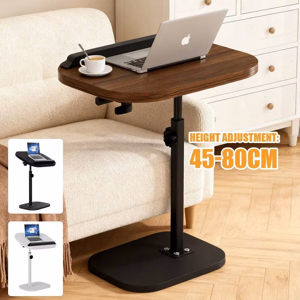 Hinsinc Adjustable C-Shape Laptop Sofa Side Table in Brown – 2