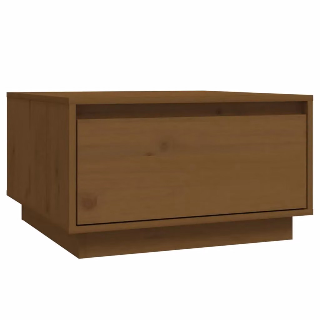 Berkfield Home Solid Wood Pine Coffee Table in Honey Brown, W: 55 cm, D: 56 cm, H: 32 cm – 2
