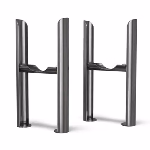 UK Radiators Steel 3 Column Freestanding Radiator Feet in Silver