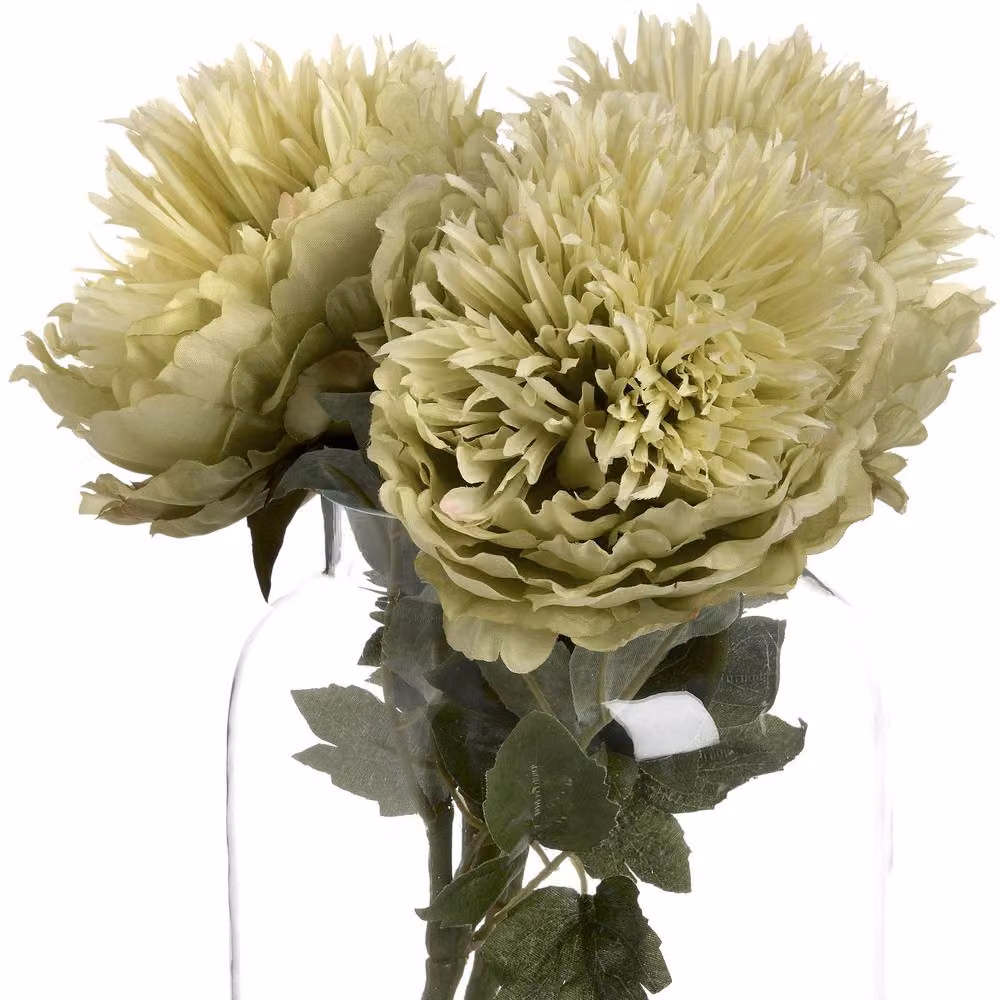 Hill Interiors Green Peony Multicolour Artificial Floral Tabletop Decoration – 3