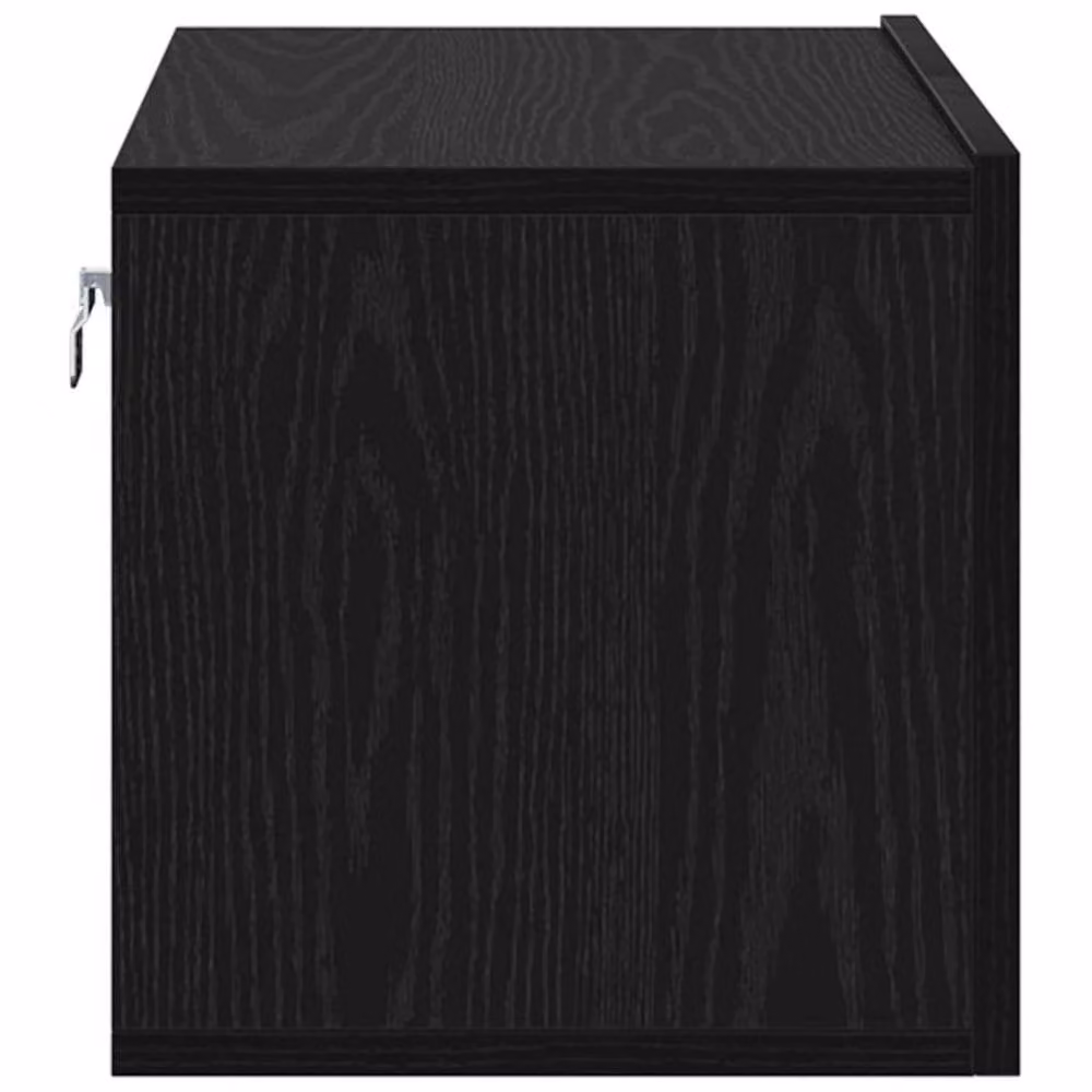 Berkfield Home Small Modern TV Cabinet Set in Black Oak Engineered Wood – 5