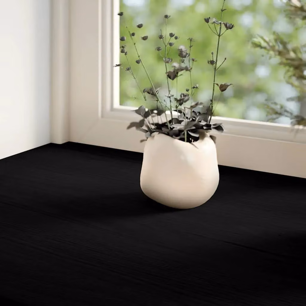 Berkfield Home Solid Oak Wood Window Sills, 2 Pieces, Dark Brown, W: 100 cm, D: 30 cm, H: 2 cm – 3