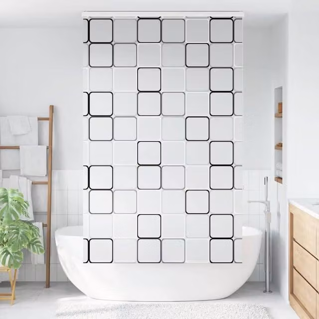 Berkfield Home White Opaque Shower Roller Blind with Cassette, W/H: 140 x 240 cm