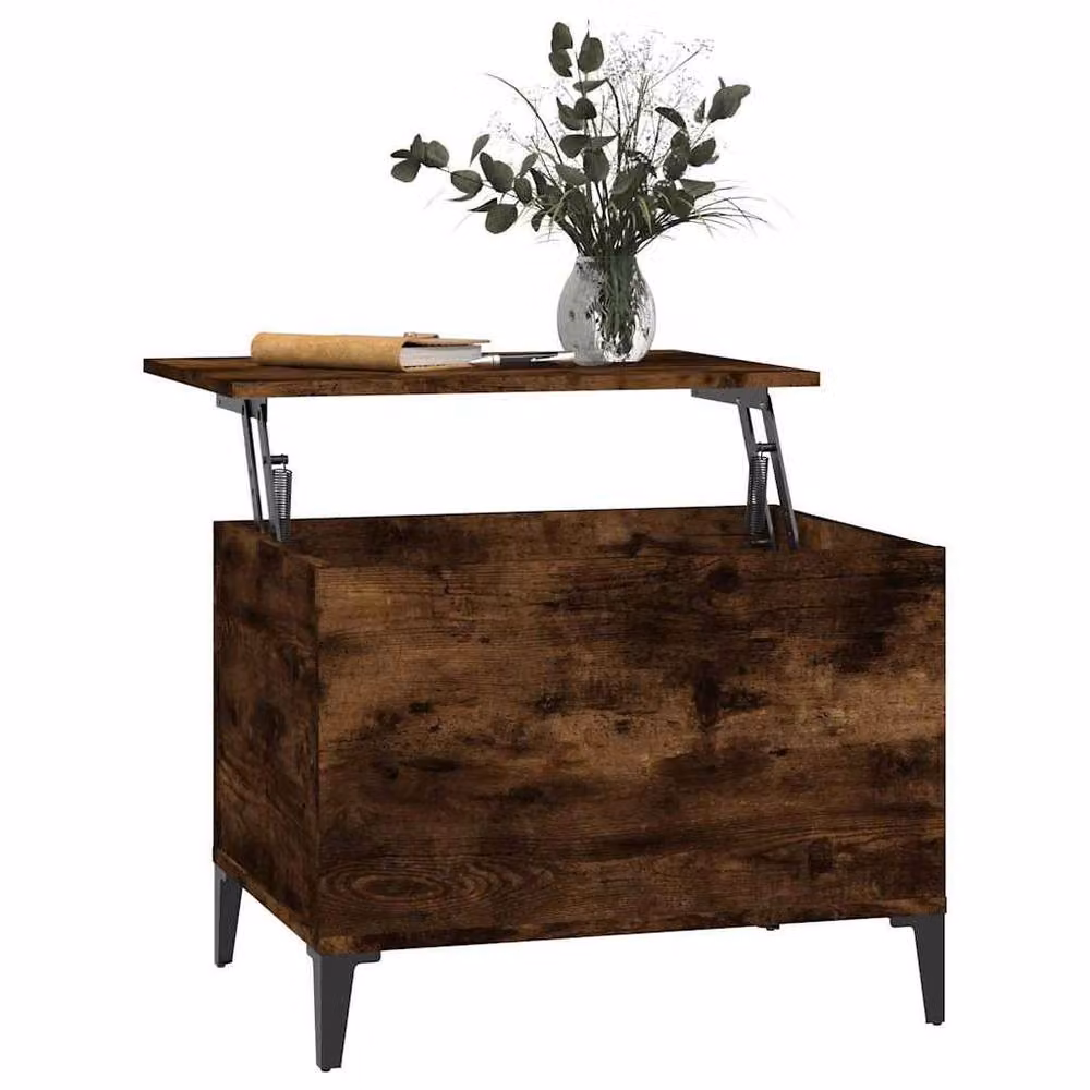 Berkfield Home Smoked Oak Coffee Table in Brown, W: 60 cm, D: 44.5 cm, H: 45 cm – 3