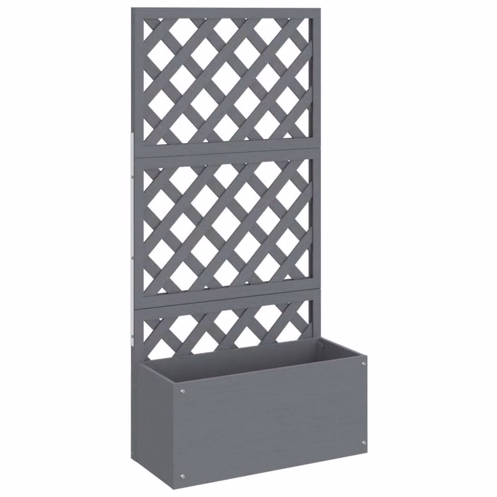 Berkfield Home Grey WPC Trellis Planter Tub W/D/H: 65 x 33 x 135 cm – 3