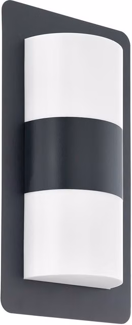 Loops IP44 Anthracite Outdoor Wall Light in Zinc Plated Steel with Up and Down Lighting