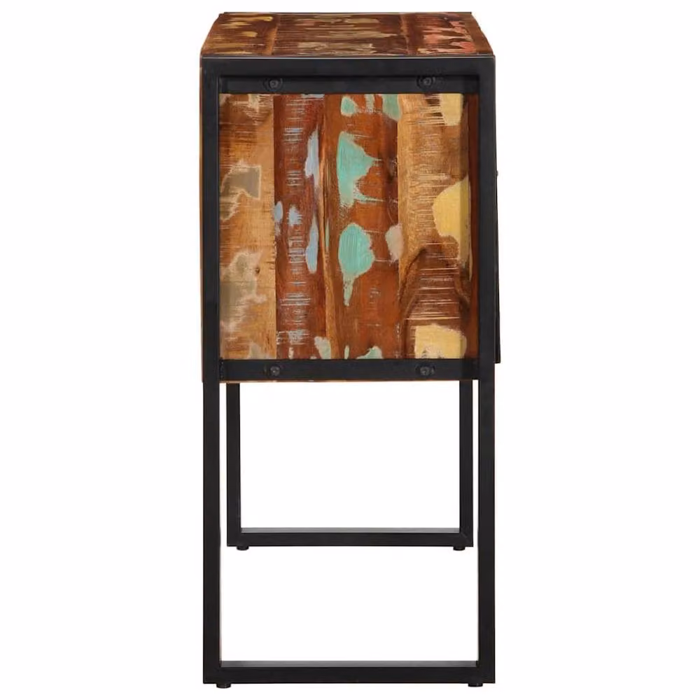 Berkfield Home Multicolour Decorative Console Cabinet in Solid Wood, W/D/H: 90 x 35 x 75 cm – 2