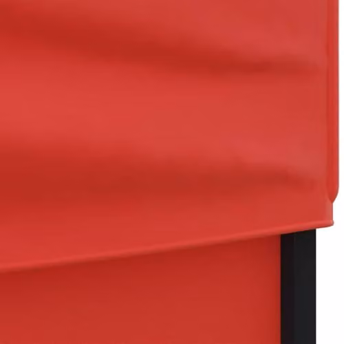 vidaXL Folding Party Tent with Sidewalls in Red and Silver, W/D/H: 2 x 2 x 2 m – 3