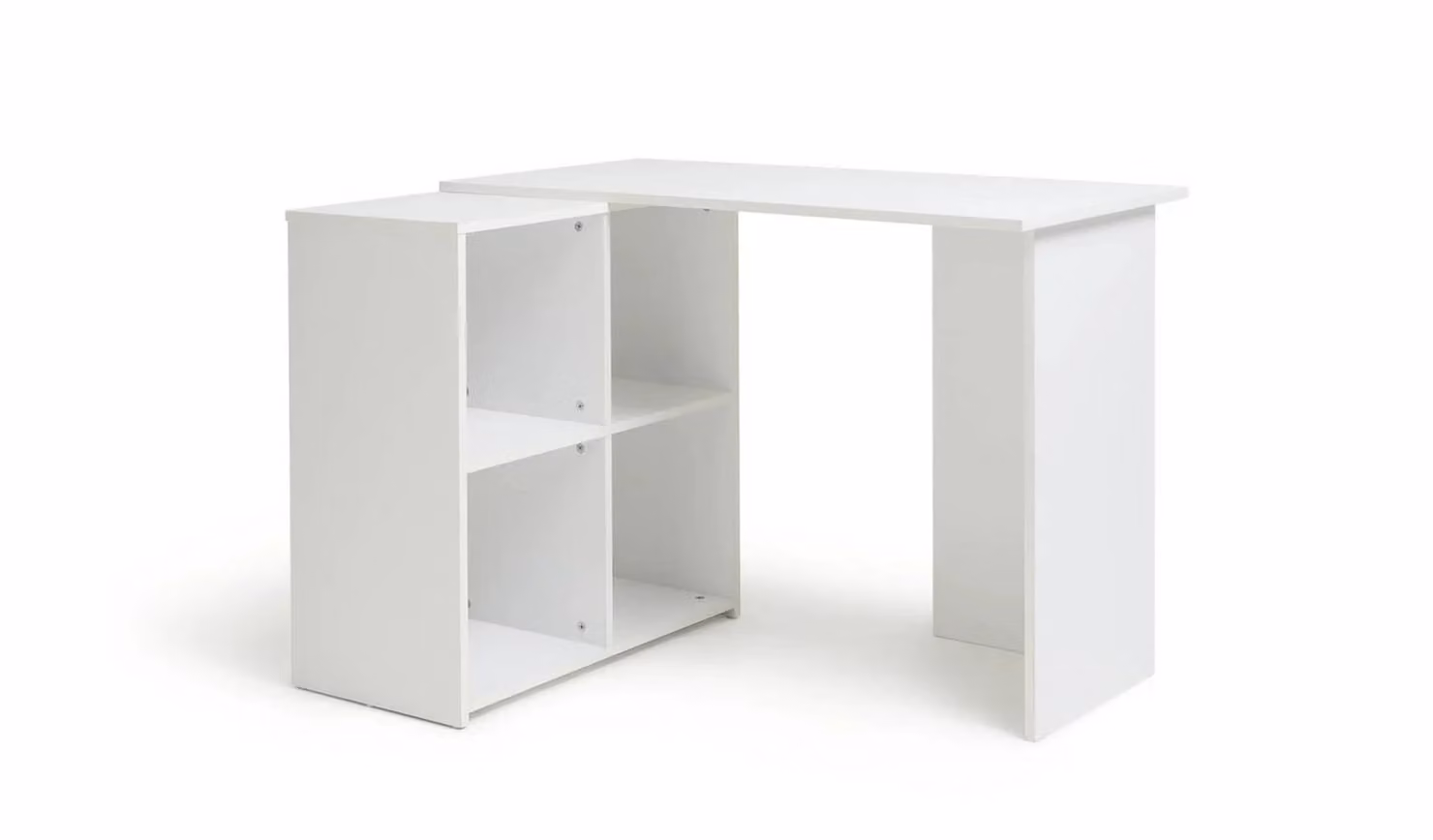 Malibu Modern White Corner Office Desk for Home Workspace