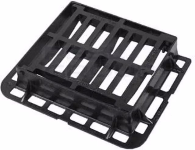 Clark-Drain Black Ductile Iron Hinged Gully Grating, 40 Tonne, W: 430 mm, D: 370 mm